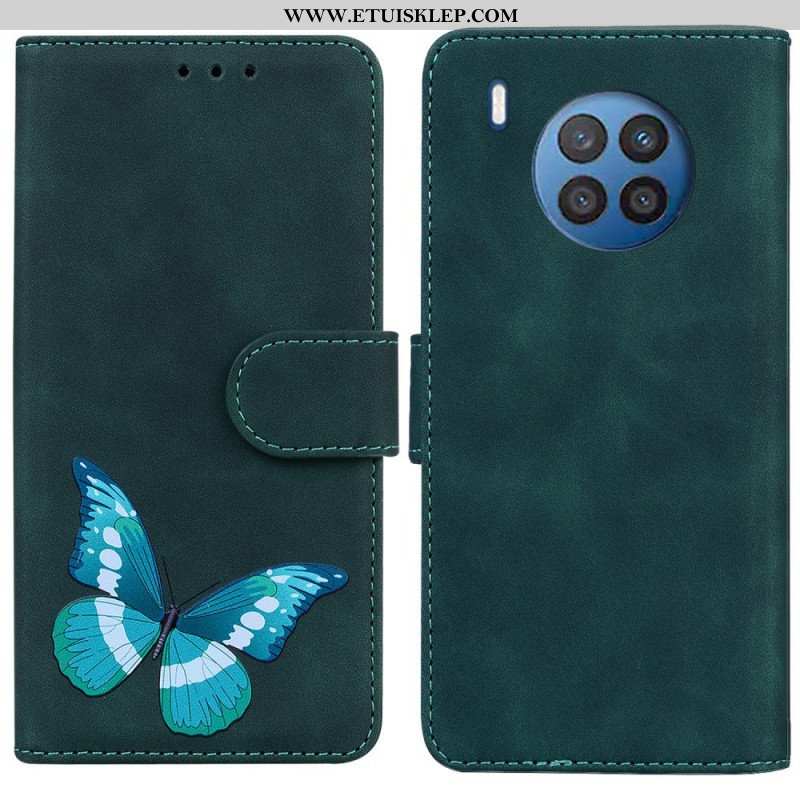 Etui Folio do Honor 50 Lite Motyl Dotykający Skóry